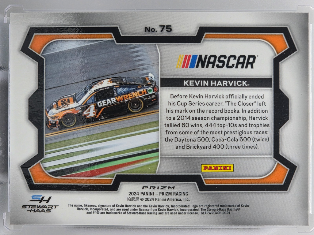 2024 Prizm Racing - Kevin Harvick - Green Prizm - #75 - Buy 3 Get 1 Free!