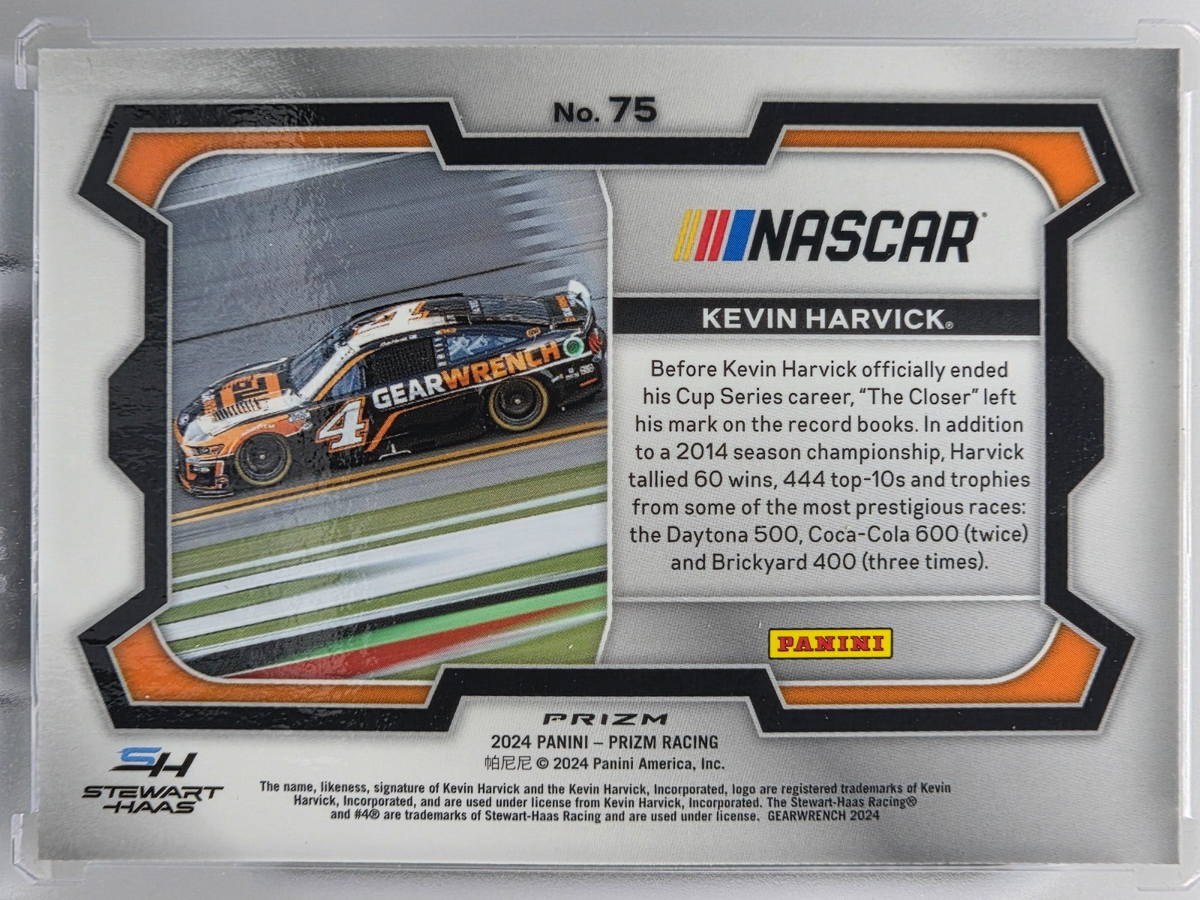 2024 Prizm Racing - Kevin Harvick - Green Prizm - #75 - Buy 3 Get 1 Free!