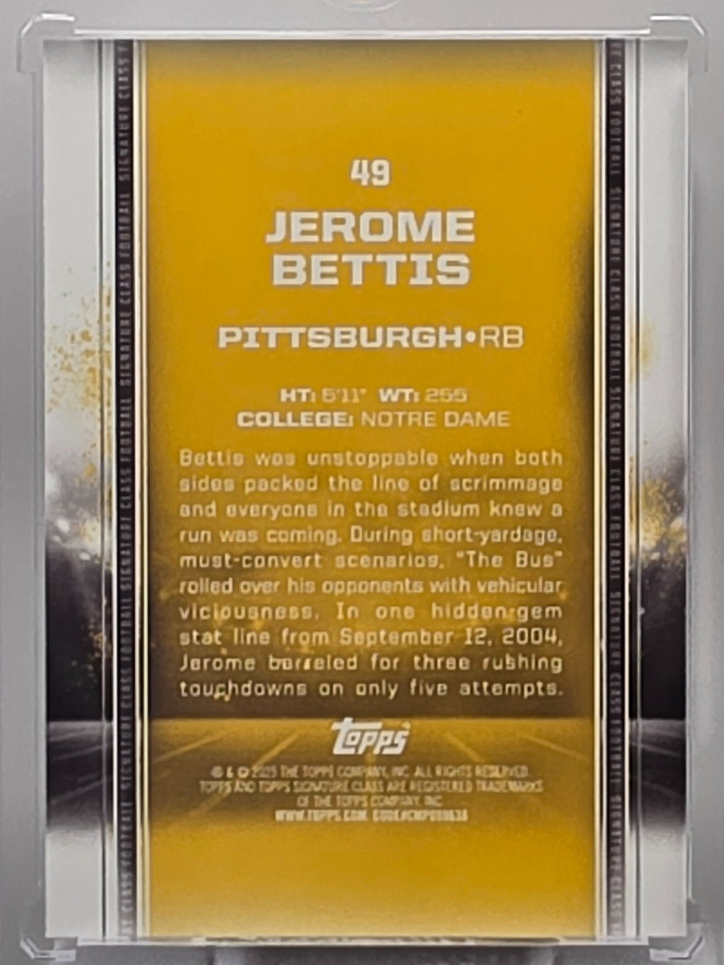 2025 Topps Signature - Jerome Bettis - Indigo /125 - #49