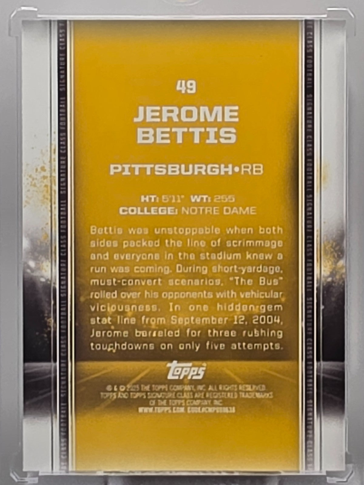 2025 Topps Signature - Jerome Bettis - Indigo /125 - #49