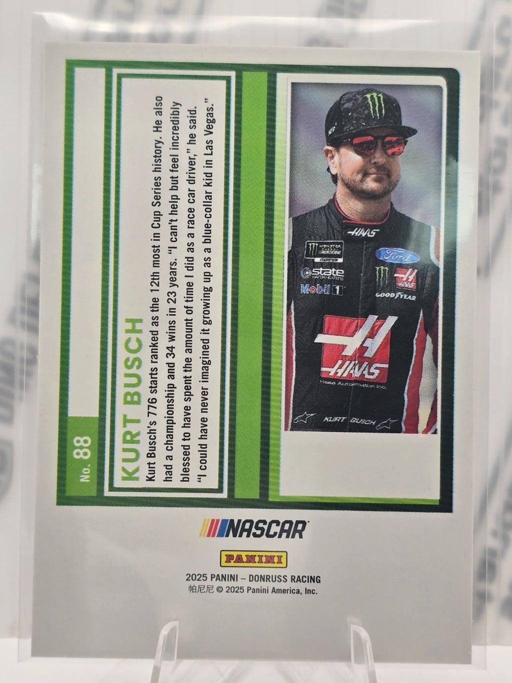 2025 Panini Donruss Racing - #88 Kurt Busch  - Red  /299