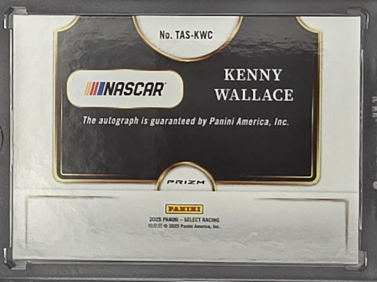 2025 Panini Select - Kenny Wallace - Trackside Action - Cracked Ice - #TAS-KWC