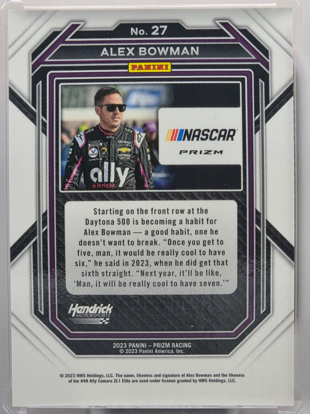 2023 Prizm Racing - Alex Bowman - Reactive Orange - #27 - Buy 3 Get 1 Free!