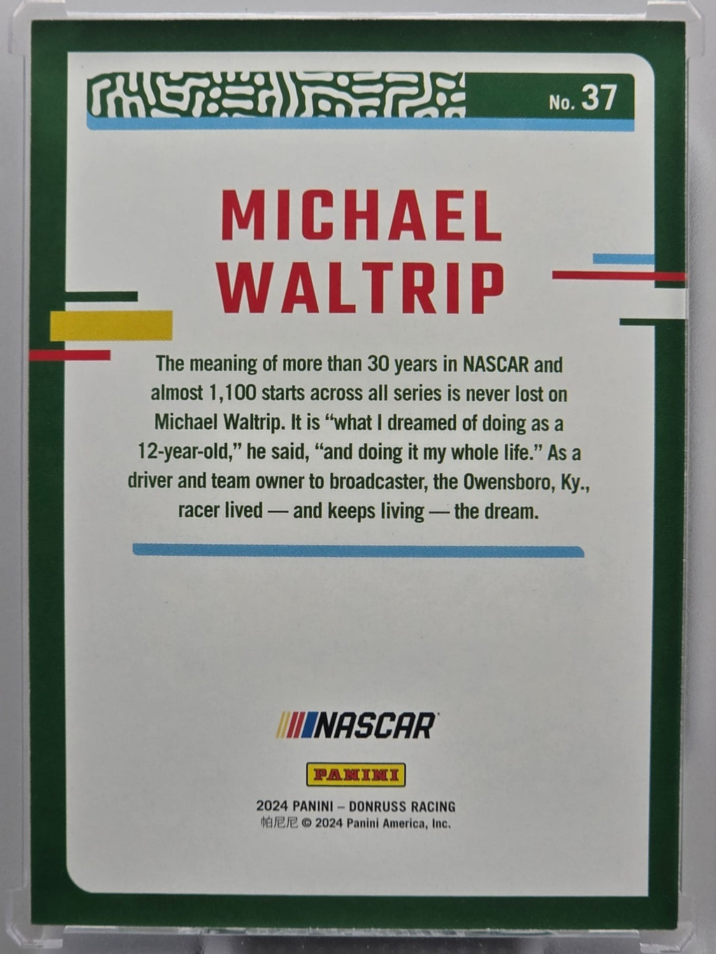 2024 Panini Donruss - Michael Waltrip - Blue /199 - #37 - Buy 3 Get 1