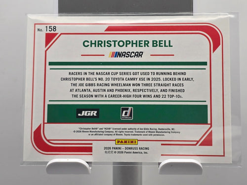 #158 Christopher Bell (Rides) - Red Base /299 - 2026 Donruss NASCAR Racing