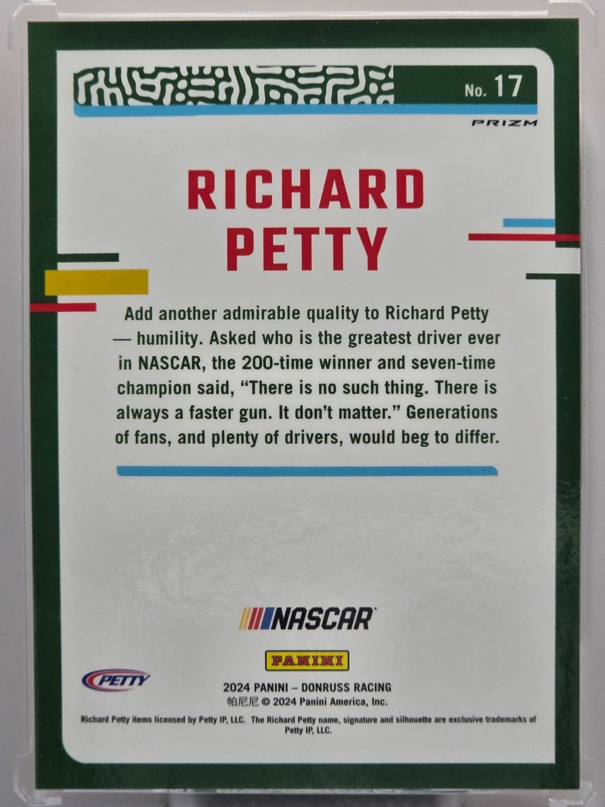 2024 Panini Donruss - Richard Petty - Orange Velocity - #17 - Buy 3 Get 1