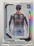 2026 Panini Donruss Optic Racing - #28 Justin Haley - Optic Silver Autograph