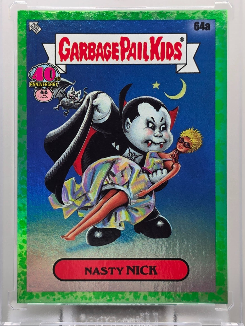 2025 Topps Worst of Garbage Pail Kids - Nasty Nick - Booger Green - #64A