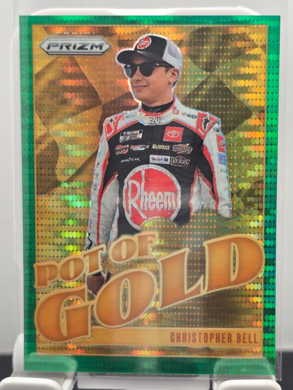 2025 Panini Prizm Racing -  #4 Christopher Bell - Pot Of Gold - Green /25