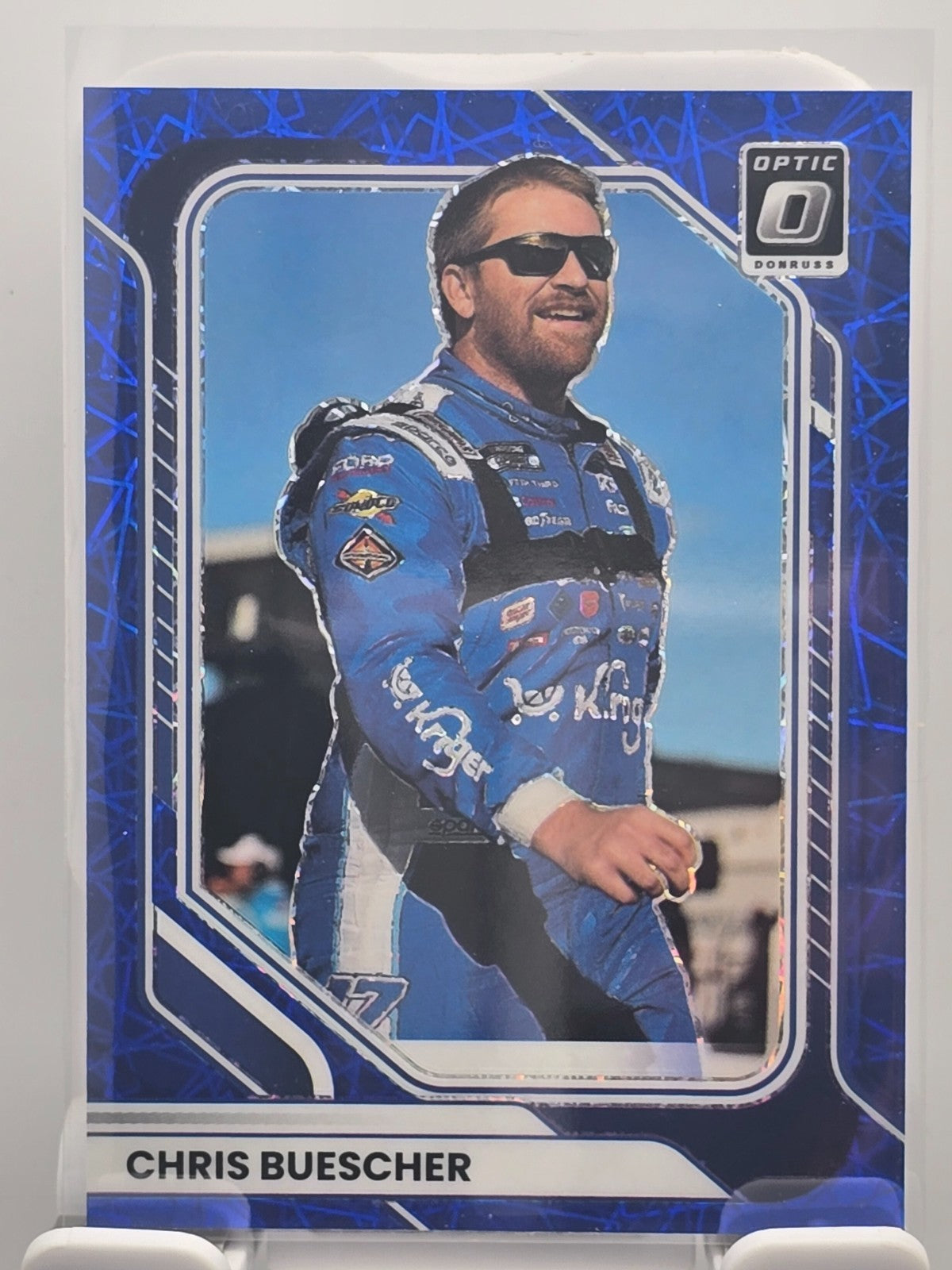 2026 Donruss OPTIC NASCAR Racing - #45 Chris Buescher - Blue Velocity