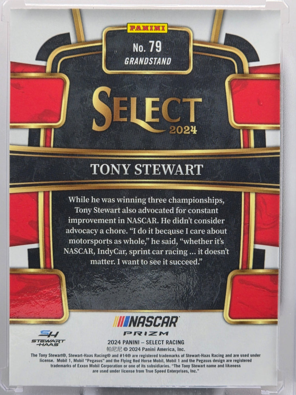 2024 Panini Select - Tony Stewart - Orange Flash Prizm - #79 - Buy 3 Get 1!