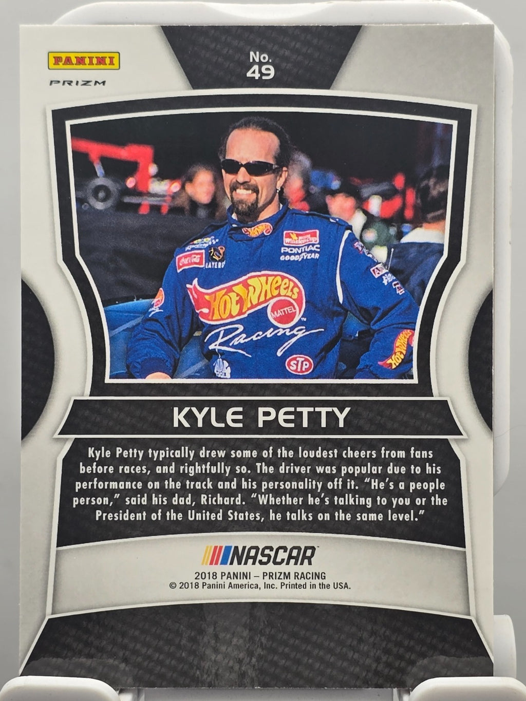 2018 Panini Prizm Racing - Kyle Petty #49 - Purple Flash
