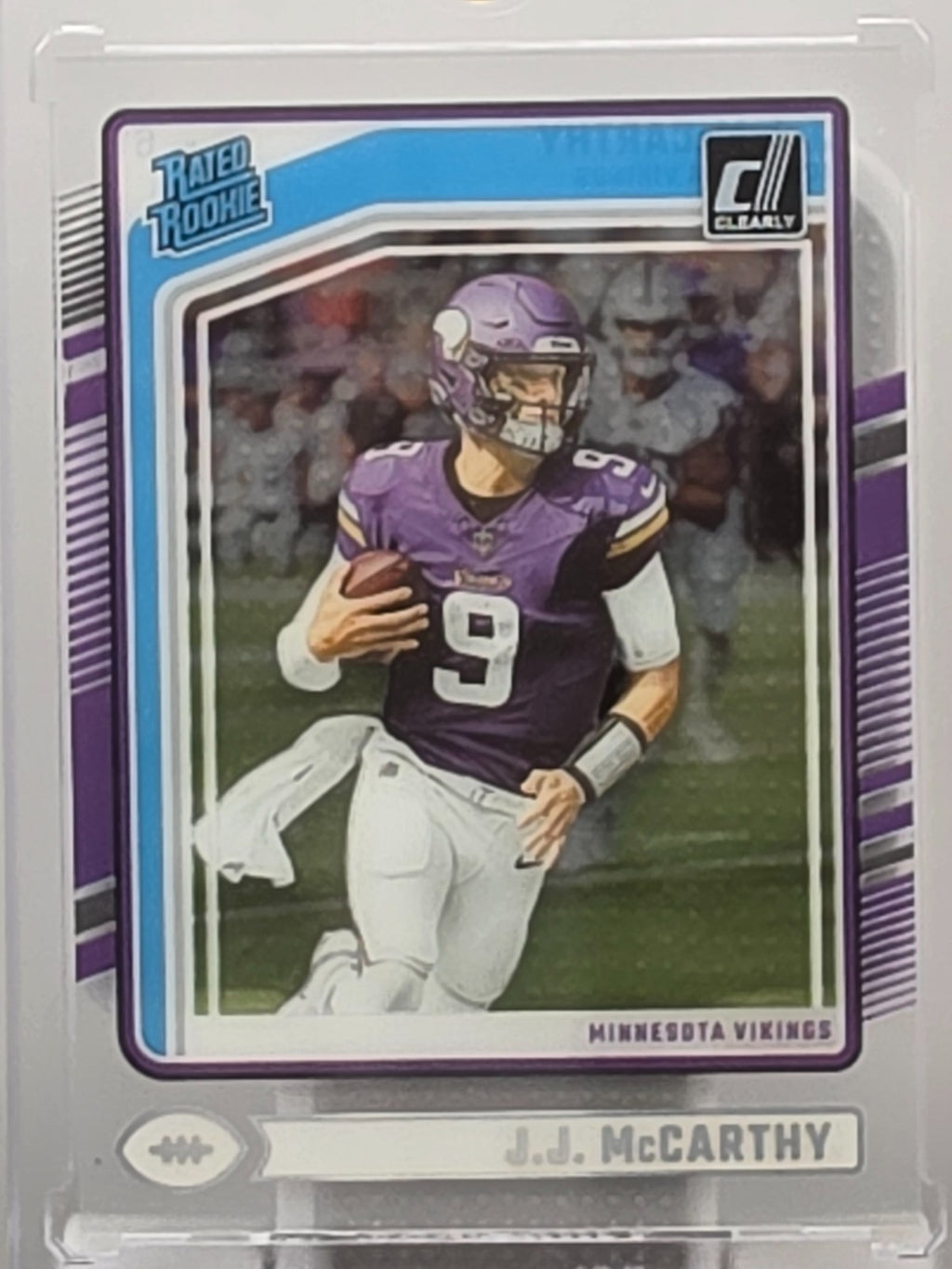 2024 Panini Clearly Donruss - JJ McCarthy (RC) - Base - #61 ** Buy 3 Get 1 **
