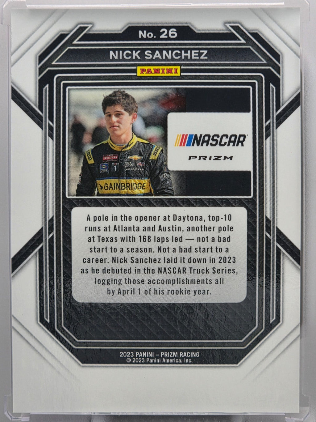 2023 Prizm Racing - Nick Sanchez - Red Prizm - #26 - Buy 3 Get 1 Free!