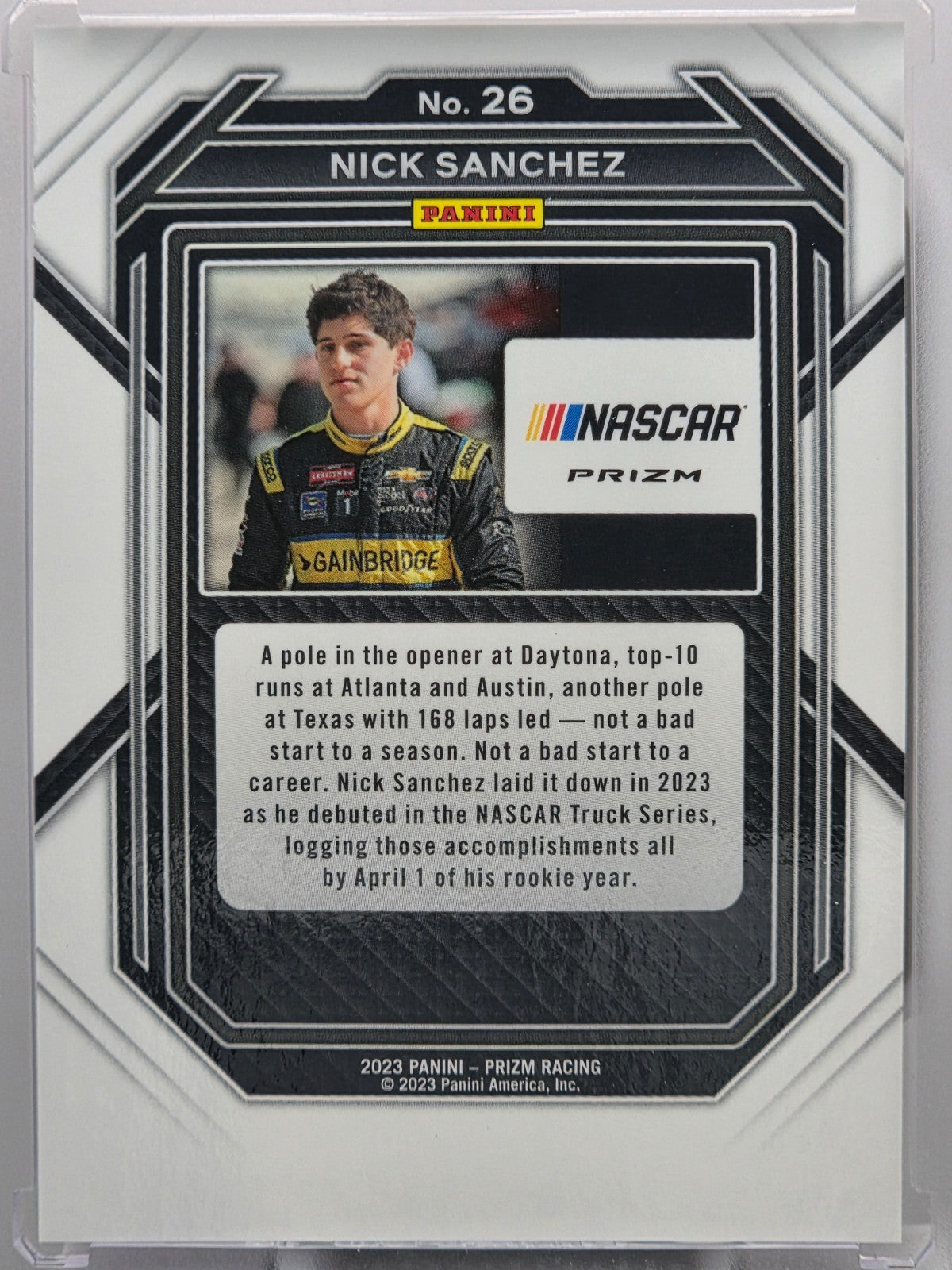 2023 Prizm Racing - Nick Sanchez - Red Prizm - #26 - Buy 3 Get 1 Free!