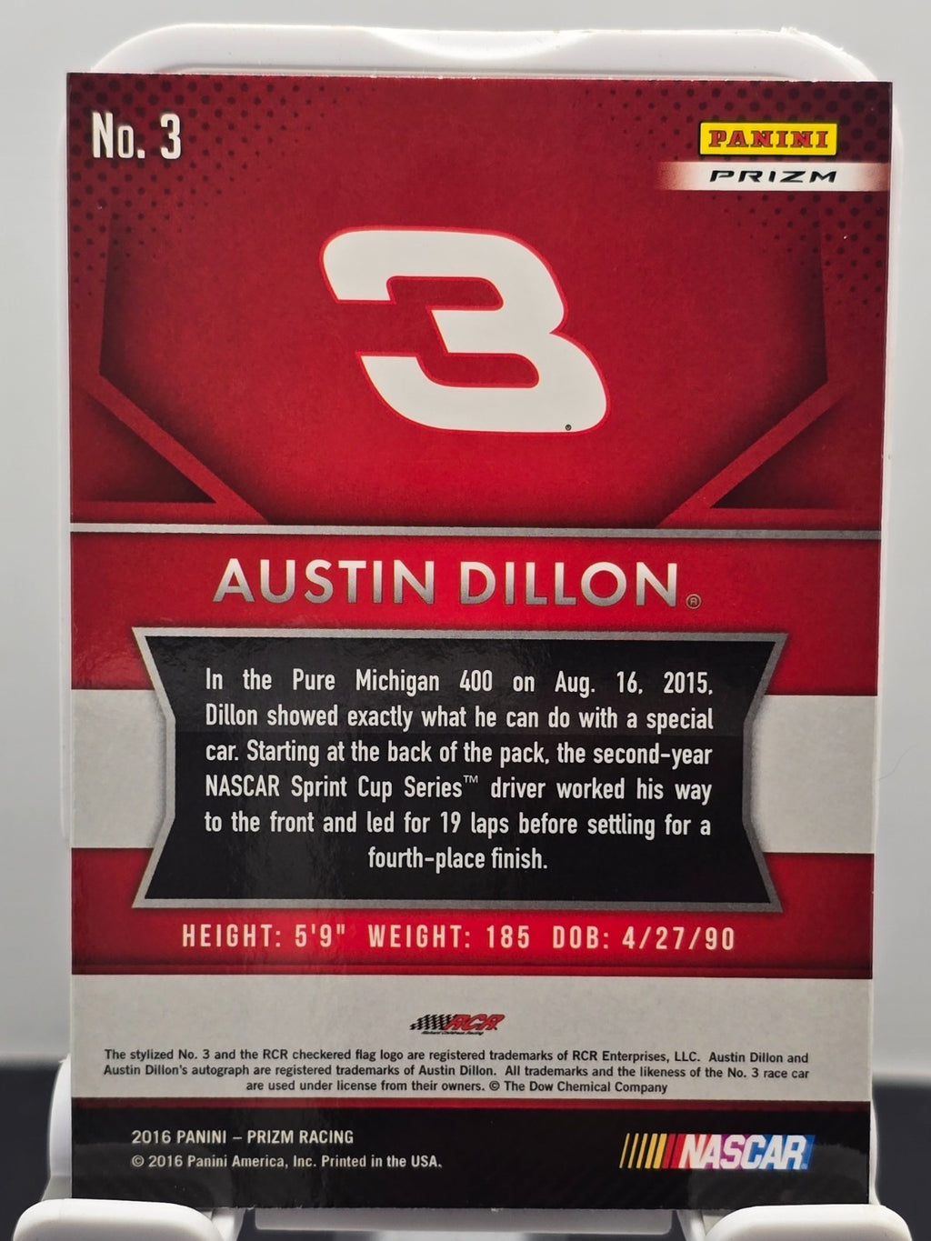 2016 Prizm Racing - #3 Austin Dillon - Red, White & Blue Prizm SP