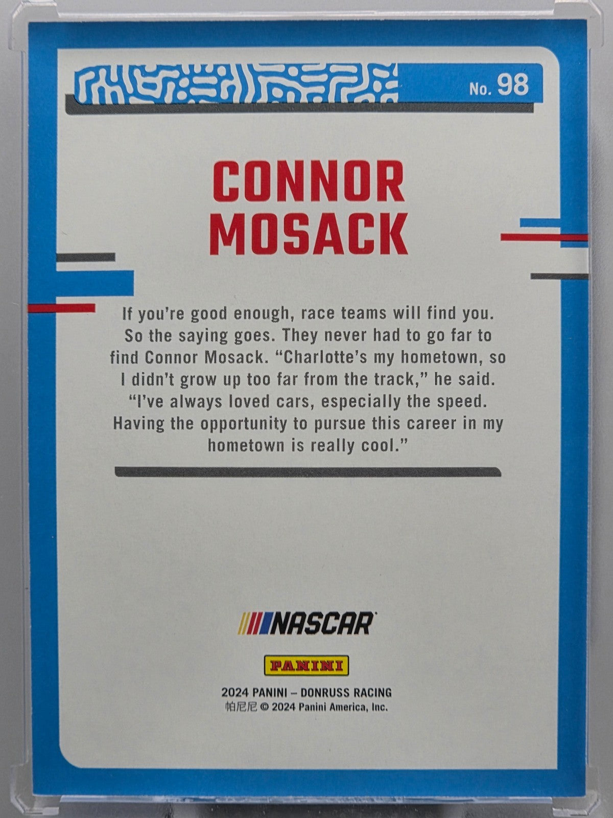 2024 Panini Donruss - Connor Mosack (RC) - Blue /199 - #98 - Buy 3 Get 1
