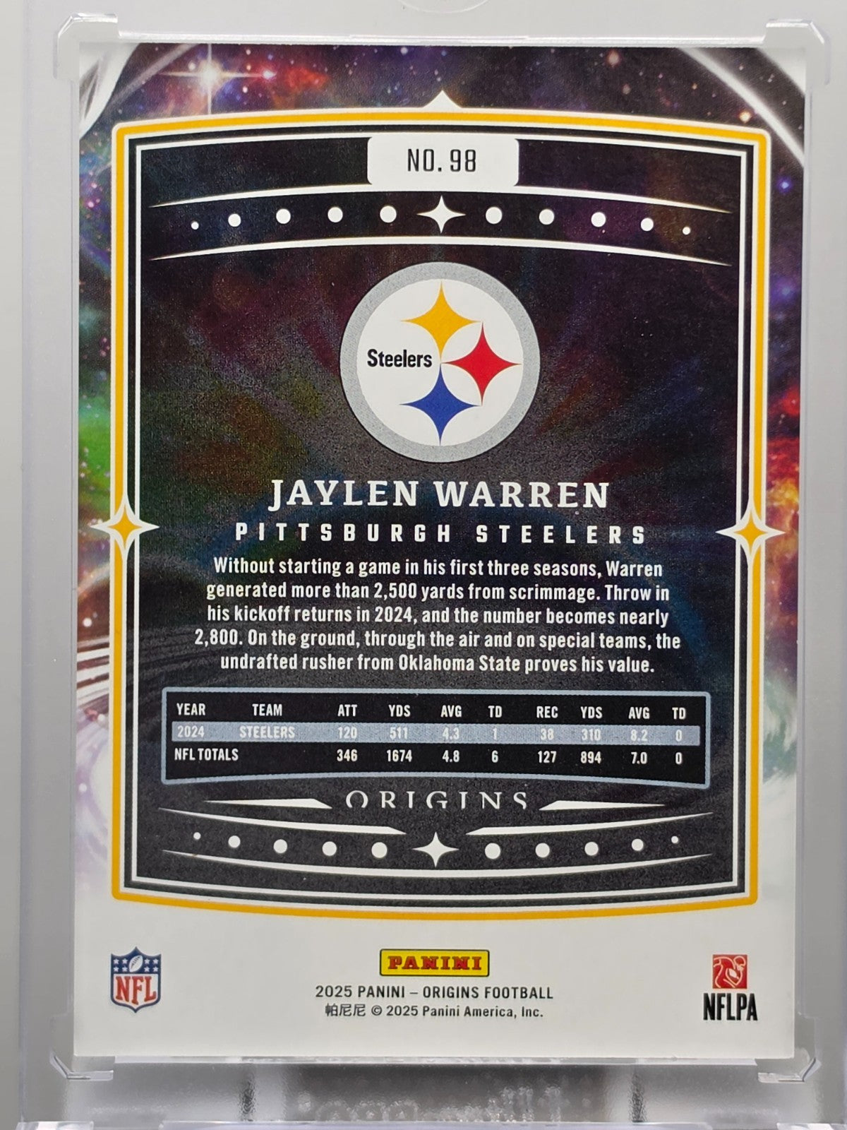 2025 Panini Origins - Jaylen Warren - Base - #98 ** Buy 3 Get 1 **