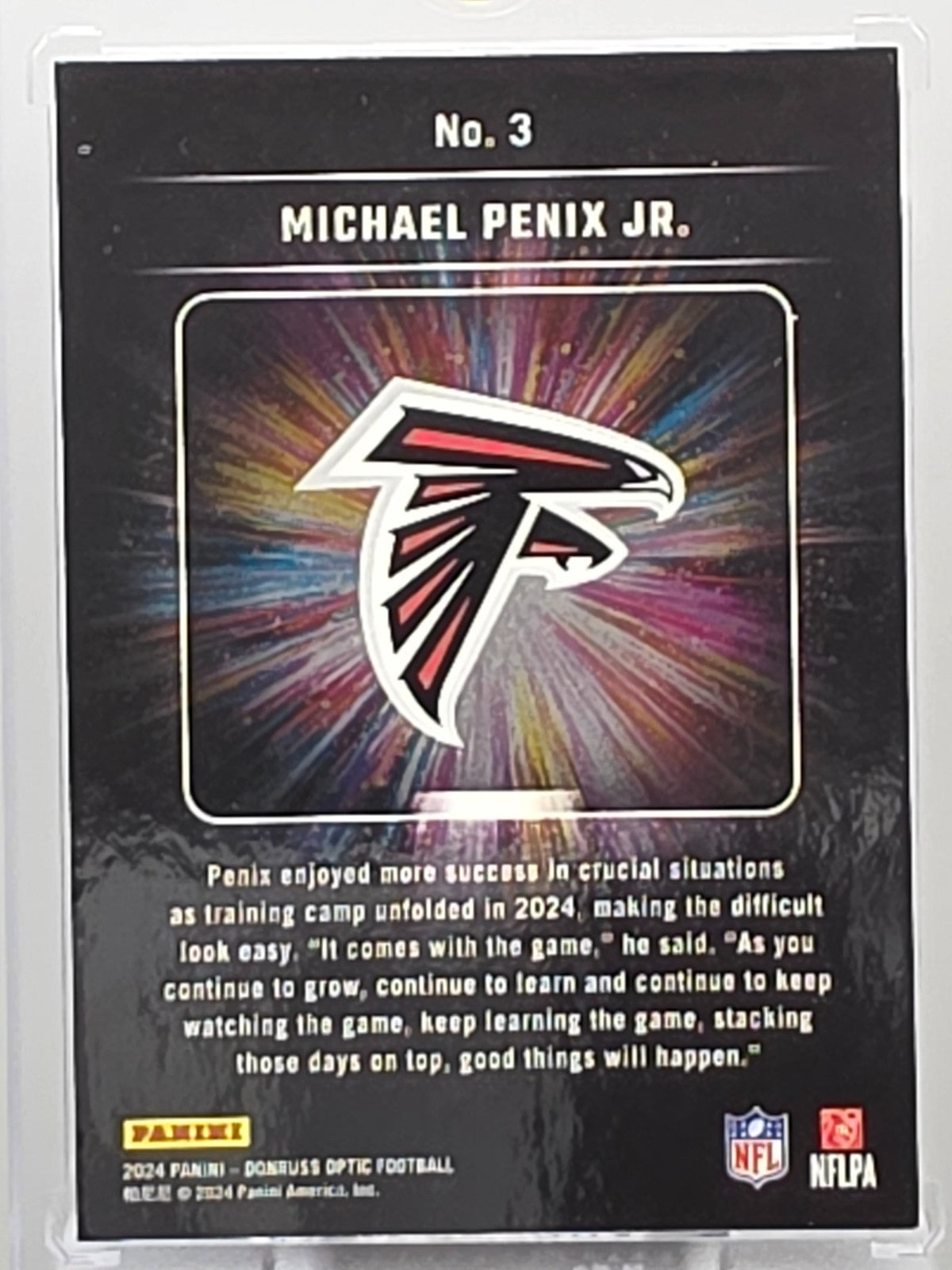 2024 Donruss Optic - MIchael Penix Jr. - Light it Up - #3  ** Buy 3 Get 1 **