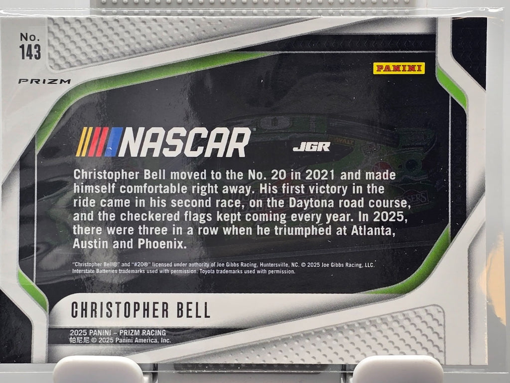 2025 Prizm Nascar Racing - #143 Christopher Bell - Green Prizm