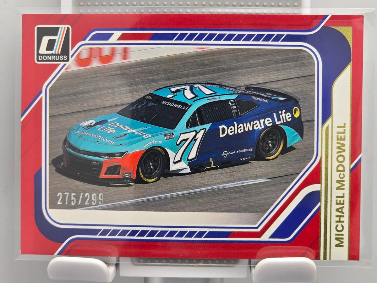 2026 Donruss NASCAR Racing - #191 Michael McDowell - Red Base /299