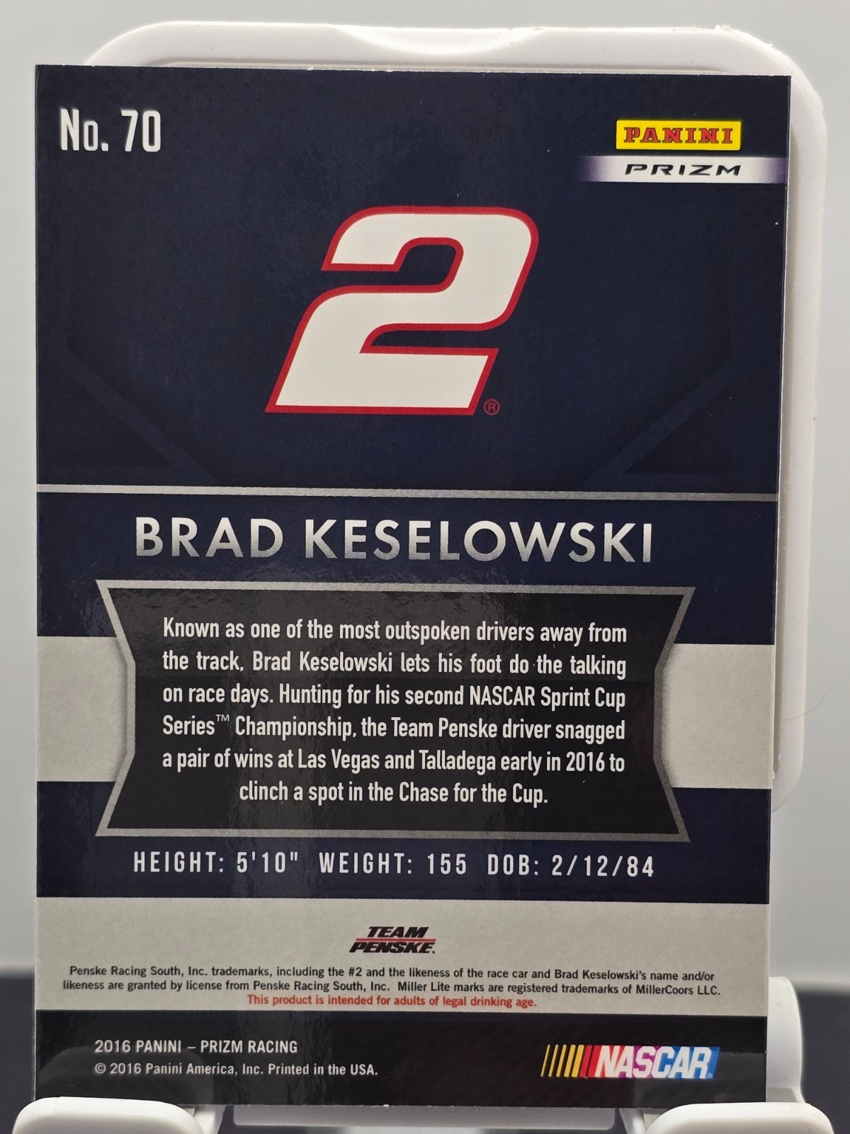 2016 Prizm Racing - #70 Brad Keselowski - Red, White & Blue Prizm