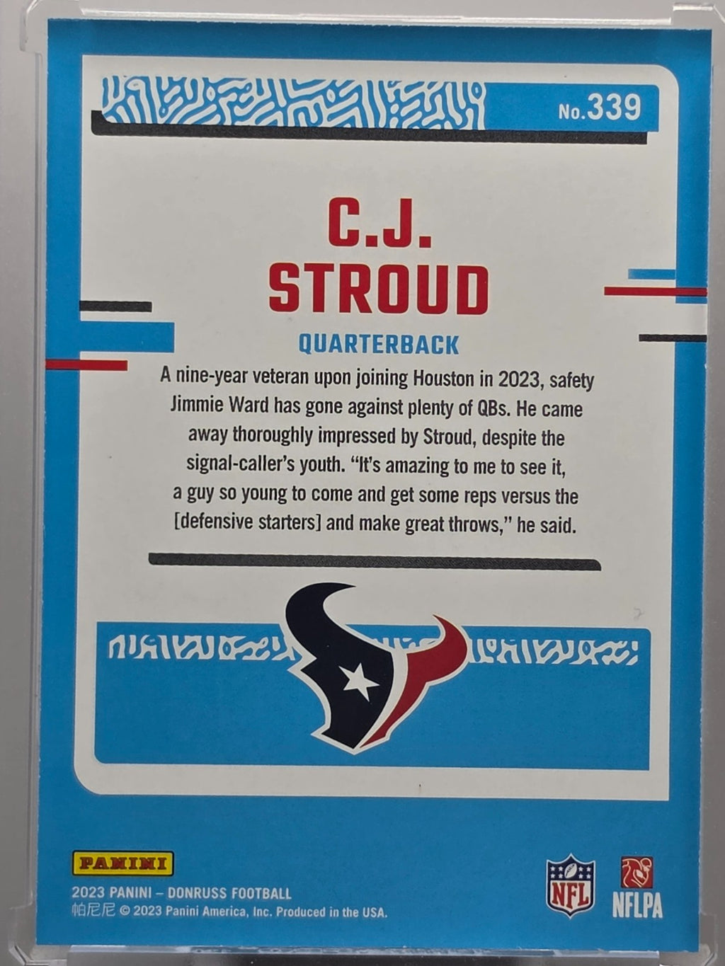 2023 Panini Donruss - CJ Stroud (RC) - Base - #339