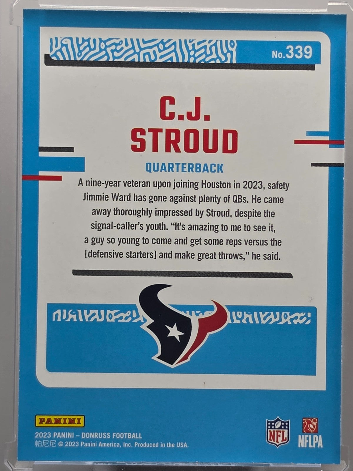 2023 Panini Donruss - CJ Stroud (RC) - Base - #339
