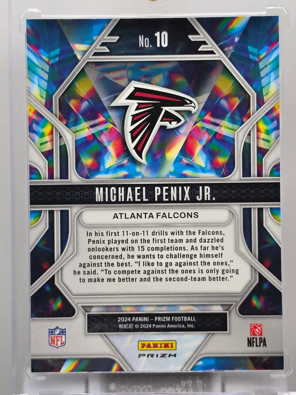 2024 Panini Prizm- Michael Penix Jr. - Prismatic - #10 ** Buy 3 Get 1 **