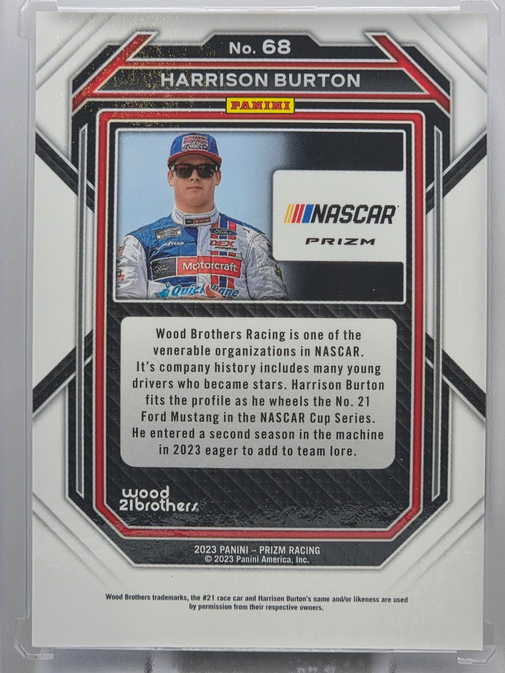 2023 Prizm Racing - Harrison Burton - Blue & Carolina Blue Hyper Prizm - #68