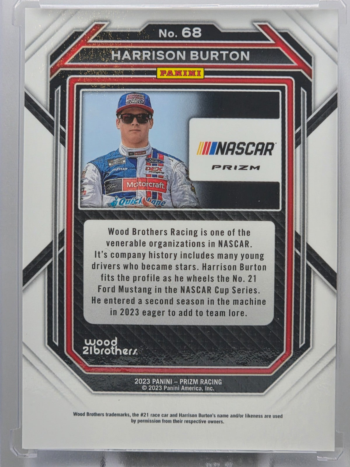 2023 Prizm Racing - Harrison Burton - Blue & Carolina Blue Hyper Prizm - #68