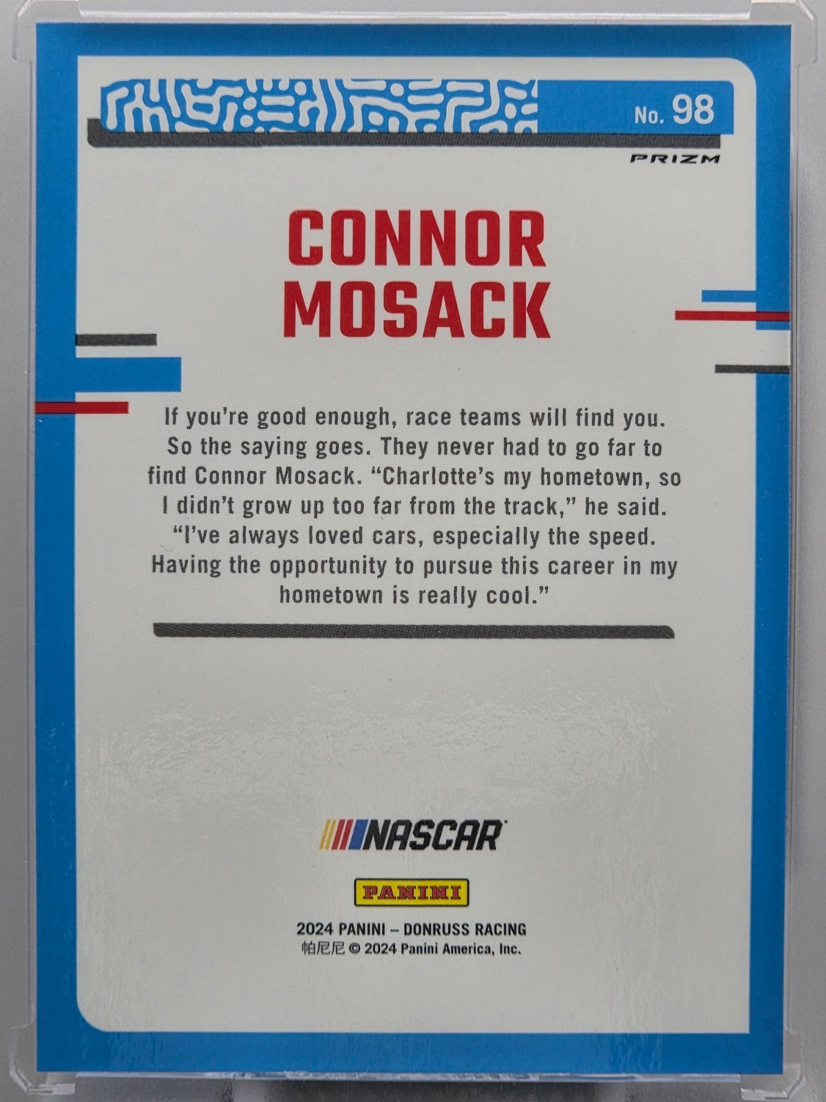 2024 Panini Donruss - Connor Mosack (RC) - Blue Velocity - #98 - Buy 3 Get 1