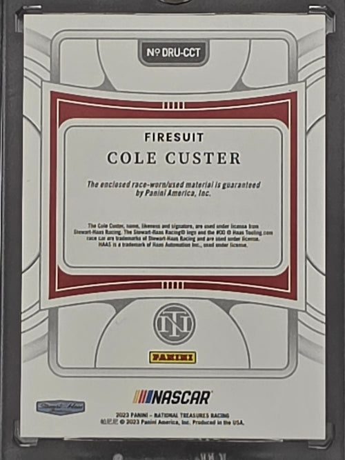 2023 National Treasures   Cole Custer   Firesuit   #DRU CCT  Gold /101