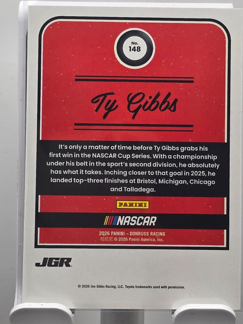 #148 Ty Gibbs - Throwback - Purple Base /99 - 2026 Donruss NASCAR Racing