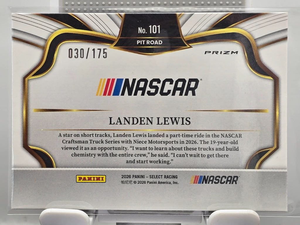 2026 Select Racing - #101 Landen Lewis RC - Pitroad - Blue /175