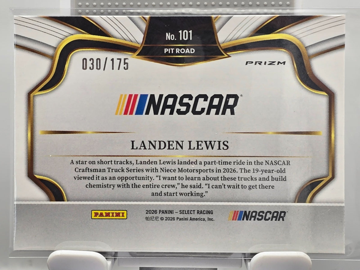 2026 Select Racing - #101 Landen Lewis RC - Pitroad - Blue /175