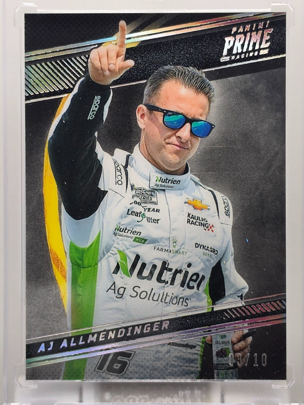 2023 Panini Prime Racing - AJ Allmendinger - Silver Holo /10 - #1