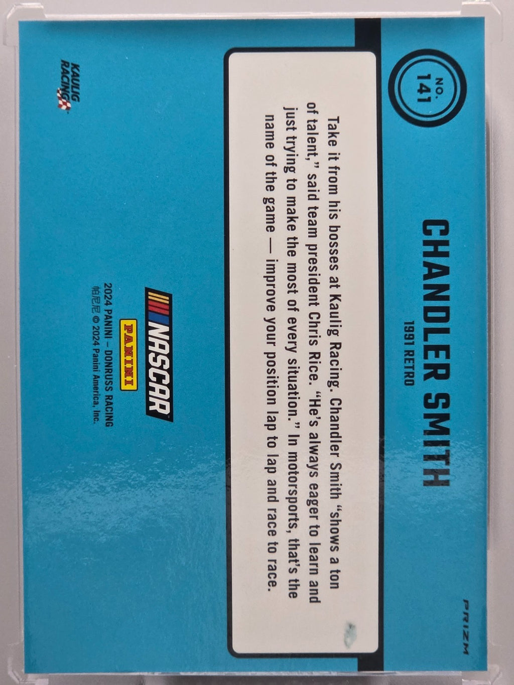 2024 Panini Donruss - Chandler Smith - Blue Velocity - #141 - Buy 3 Get 1!