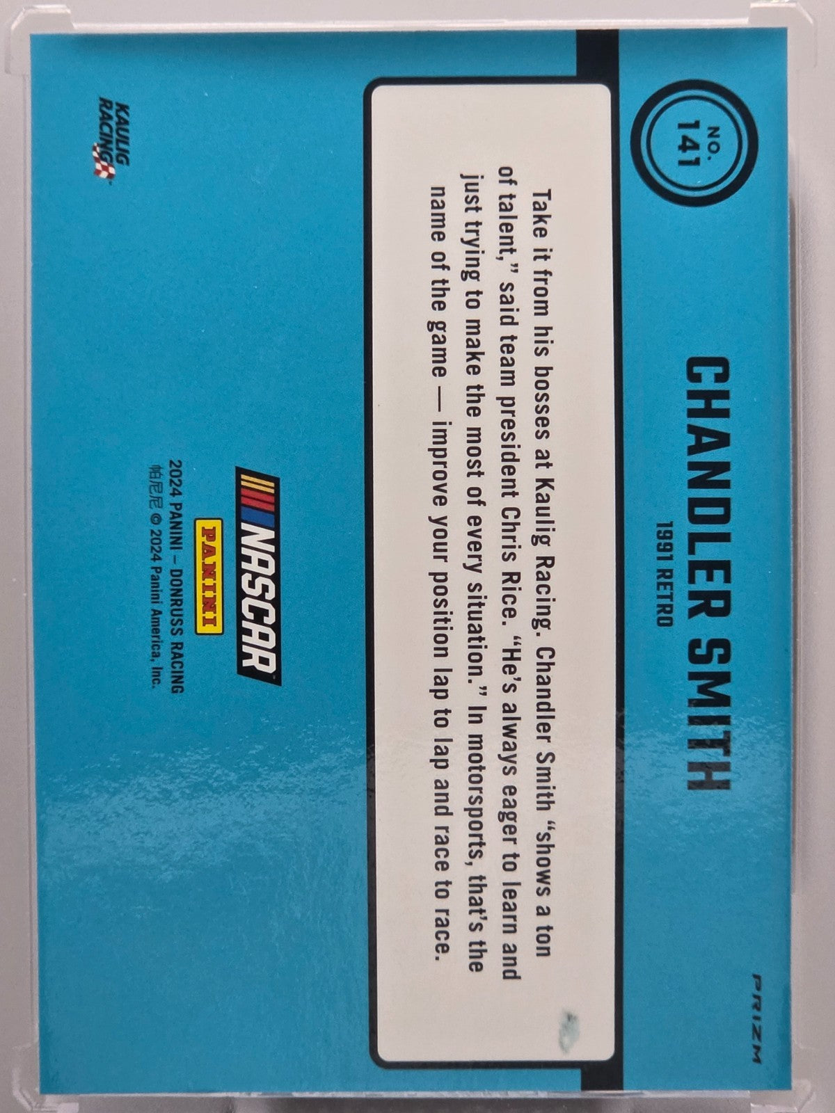 2024 Panini Donruss - Chandler Smith - Blue Velocity - #141 - Buy 3 Get 1!