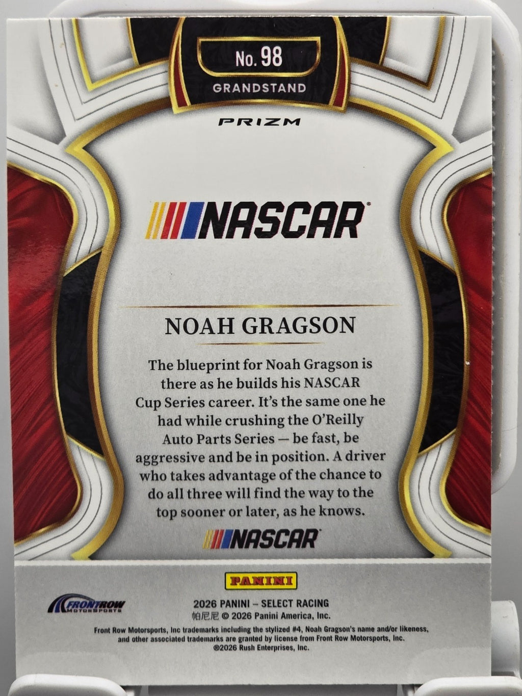 2026 Select Racing - #98 Noah Gragson - Grandstand - Tri-Color SP