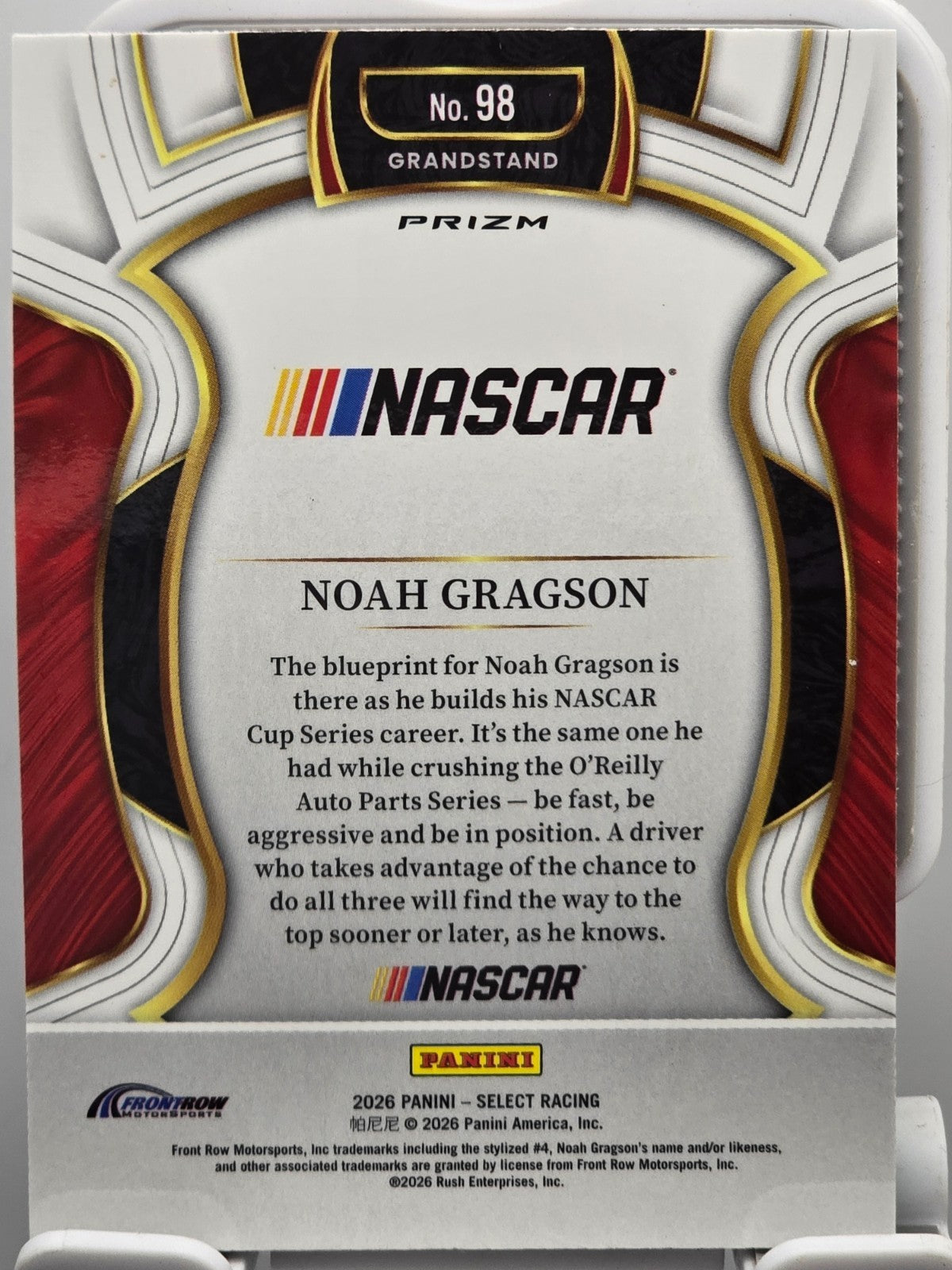 2026 Select Racing - #98 Noah Gragson - Grandstand - Tri-Color SP