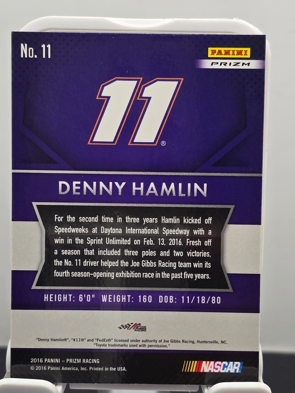 2016 Prizm Racing - #11 Denny Hamlin - Red, White & Blue Prizm SP