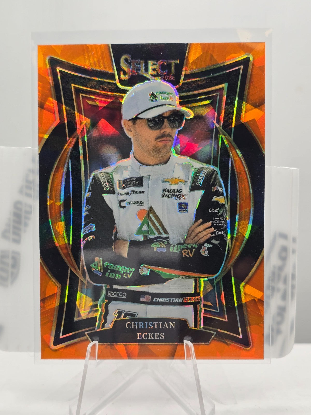 2025 Select Nascar Racing - #31 Christian Eckes- Grandstand - Orange Cracked Ice