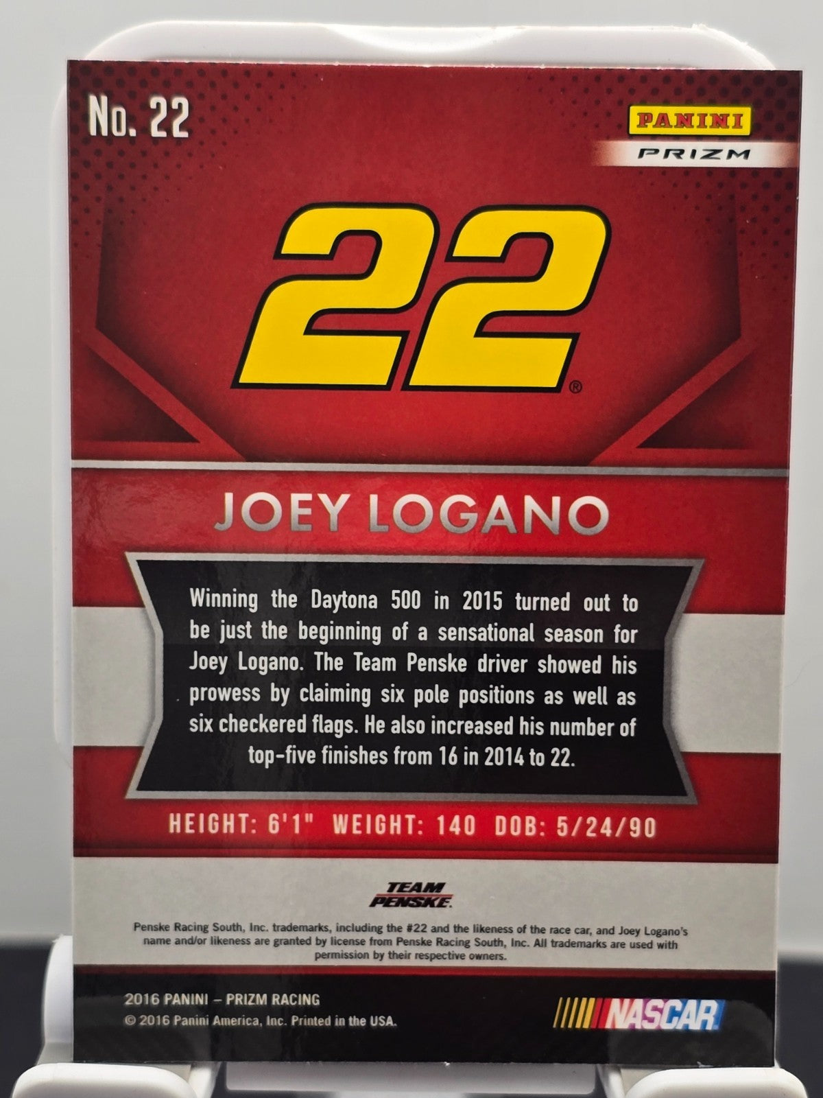 2016 Prizm Racing - #22 Joey Logano - Red, White & Blue Prizm SP