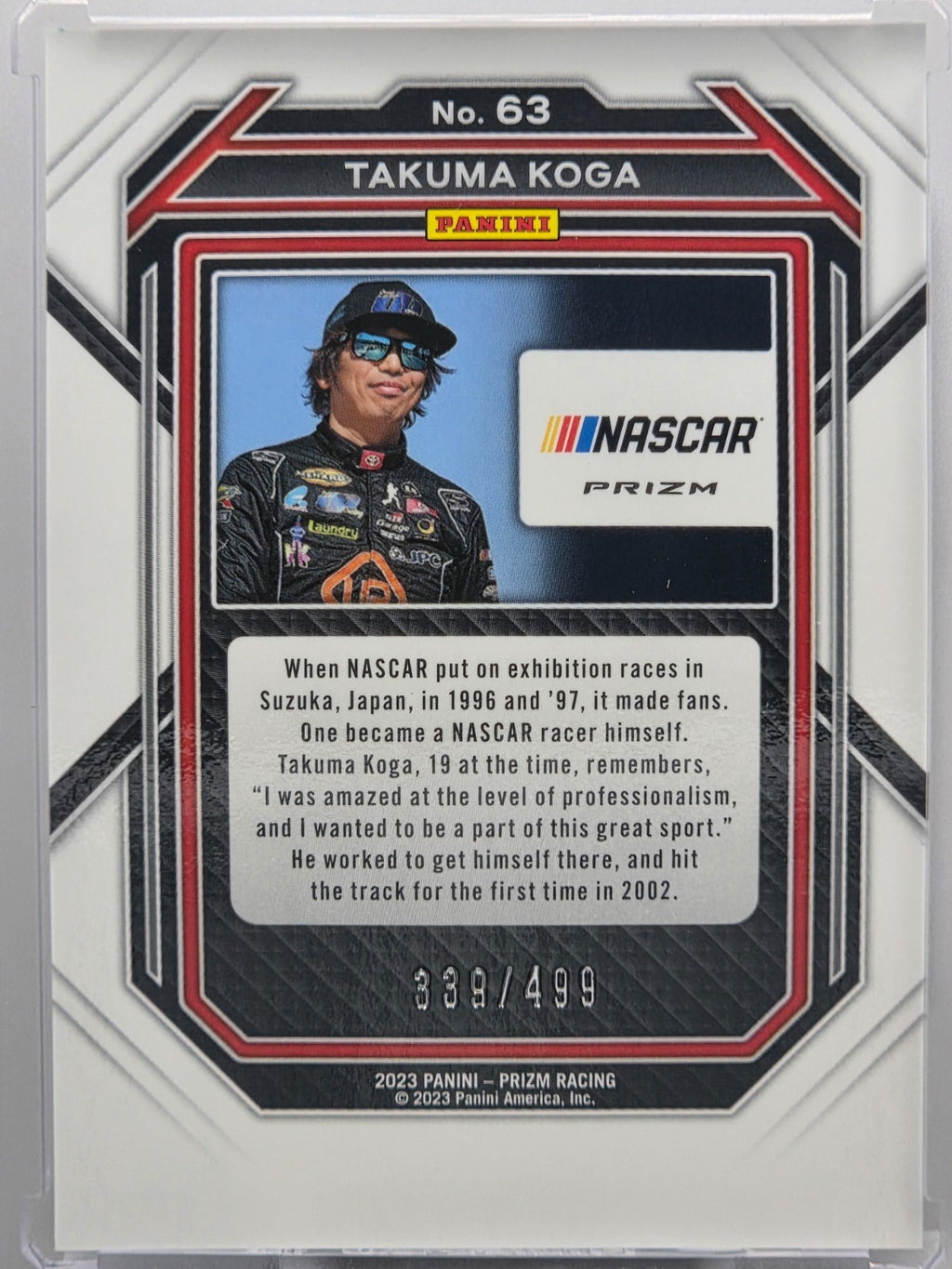 2023 Prizm Racing - Takuma Koga (RC) - Blue /499 - #63 - Buy 3 Get 1 Free!