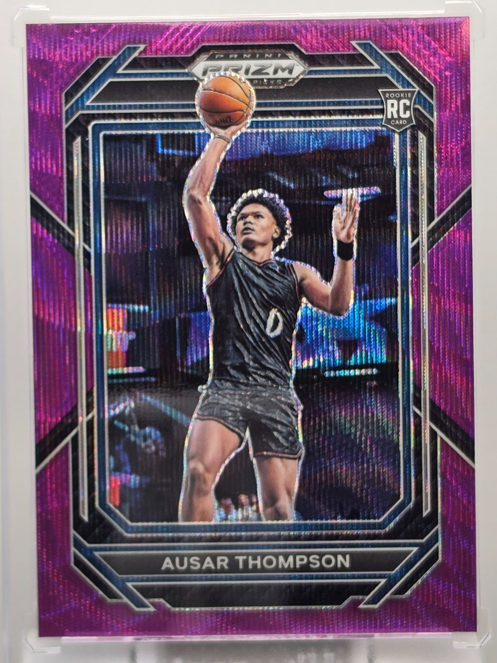 2023-24 Panini Prizm Draft Picks - Ausar Thompson (RC) - Purple Wave Prizm - #17