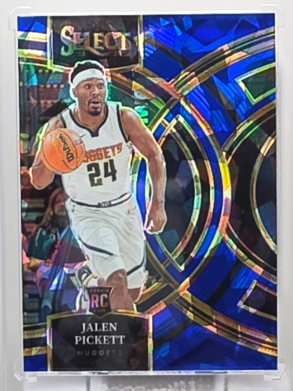 2023-24 Panini Select - Jalen Pickett (RC) - Blue Cracked Ice Prizm - #108