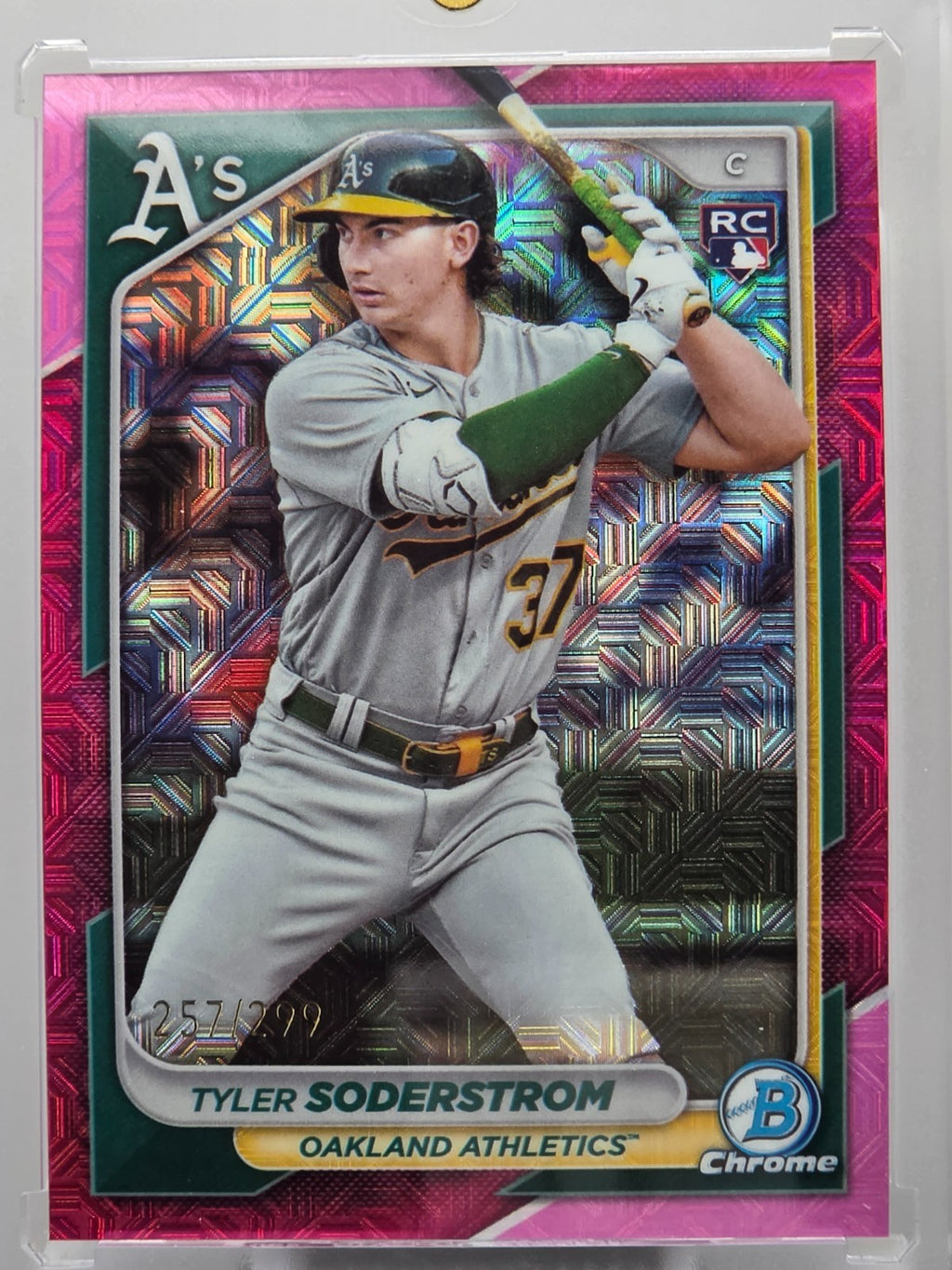 2024 Bowman Chrome - Tyler Soderstrom (RC) - Fushia Mojo /299 - #15