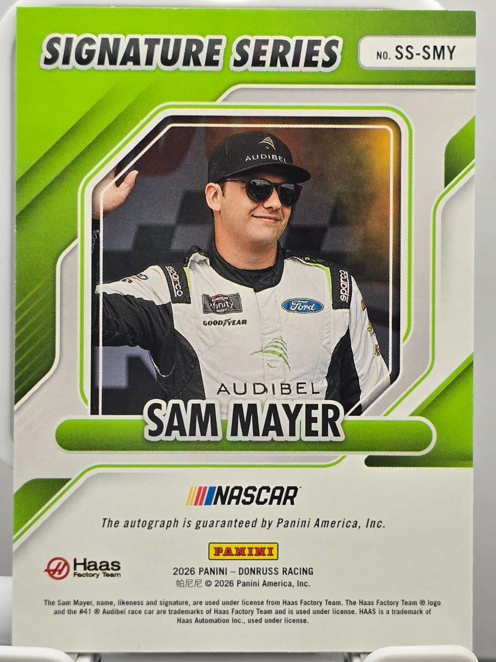 2026 Panini Donruss Racing - Sam Mayer - #SS-SMY - Signature Series