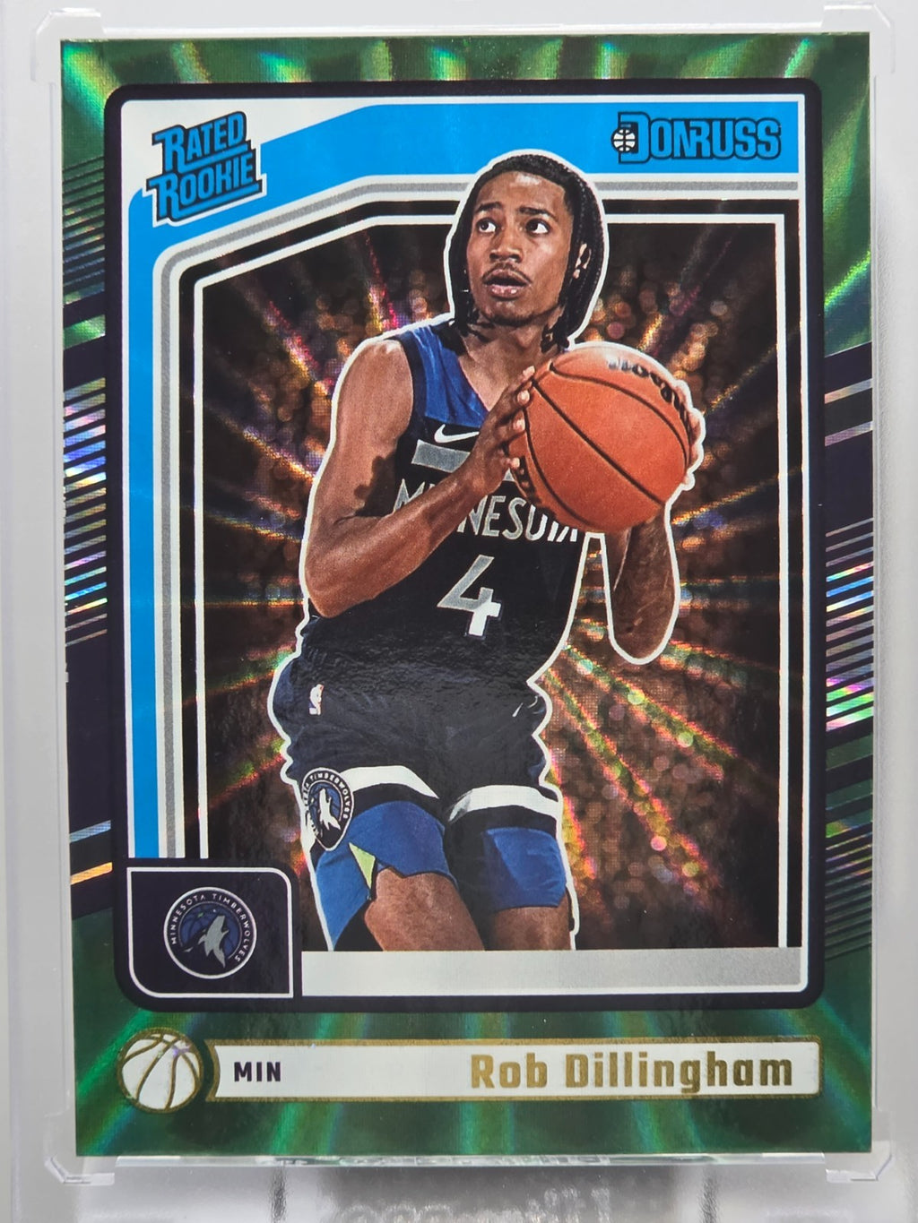 2023-24 Donruss - Rob Dillingham (RC) - Holo Green Laser - #204